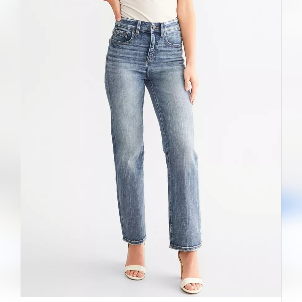 Buckle Black Jeans No. 35 Crop Stright Jeans Women Dark Wash